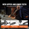 VEVOR Blacksmith Tongs, 18” Wolf Jaw Tongs, Carbon Steel Forge Tongs with A3 Steel Rivets, for Horseshoes, Curved Shapes, Block Forgings - 3 of 4