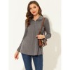 Allegra K Women's Swing Mock Neck Long Sleeve Zip Up Tunic Blouse - 2 of 4