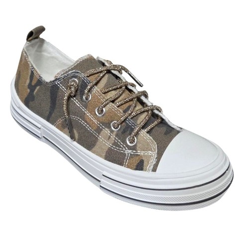 Женские кроссовки Very G Womens Aman Camo Lace Up Canvas Sneaker, Sand (8)