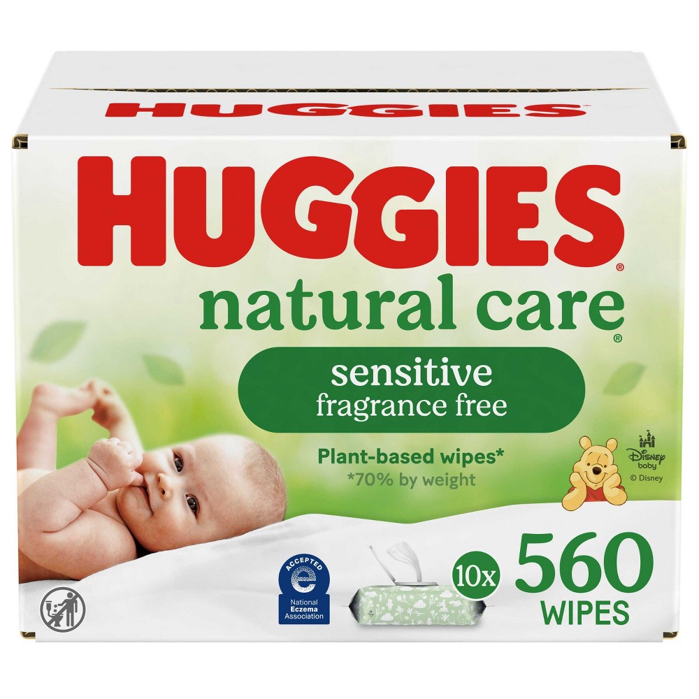 Huggies Natural Care Sensitive Unscented Baby Wipes- 10 pack (560ct total wipes)