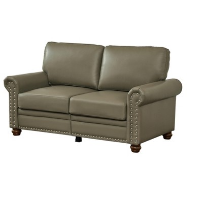 NicBex 59.45 Inch Faux Leather Storage Loveseat Sofa,2-Seat Upholstered Sofa for Living Room,Small Space,Office,Apartment