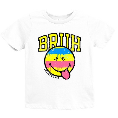 The Juniper Shop SmileyWorld Bruh Paint Drip Distressed Youth Short Sleeve Tee