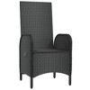 vidaXL Outdoor Chair Black Poly rattan, steel Standard Removable Covers - 4 of 4