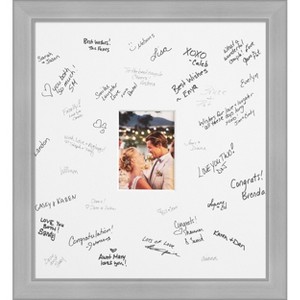 Vista Signature Mat Picture Frame – Guest Book Alternative for Weddings, Graduations, or Retirement – Autograph Photo Mat for Signature Board - 1 of 4