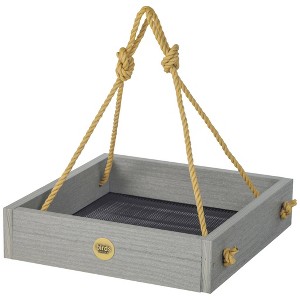 Bird Choice Small Modern Farmhouse Fly Thru Tray Bird Feeder 2.5" Driftwood Gray - 1 of 3