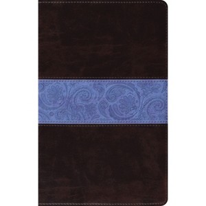 Thinline Bible-ESV-Paisley Band Design - (Leather Bound) - 1 of 1