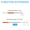 Unique Bargains Stainless Steel Portable Telescopic Flag Pole 2 Pcs - 2 of 4