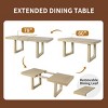 Modern 7-Piece Rubber Wood Extendable Dining Table Set with Upholstered Chairs, Expandable Kitchen Table for Dining Room-Maison Boucle - 3 of 4