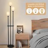 Vynxaria Bedroom, Living Room, Office Essential: 66.3 - Inch H - Shaped Floor Lamp with Shelf, Linen Shade and Foot - Operated Switch - 4 of 4