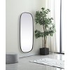 Elegant Lighting Metal Frame Oval Mirror 24x60 Inch in Black - 3 of 4