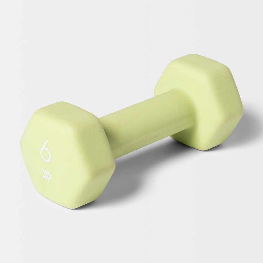 Photos - Barbells & Dumbbells Dumbbell 6lbs Lime - All In Motion™