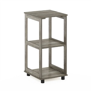 Furinno Romain 2-Tier Tall End Table, French Oak - 1 of 1