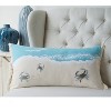 RightSide Designs Crab with Waves Indoor Cotton Lumbar Throw Pillow - 3 of 4