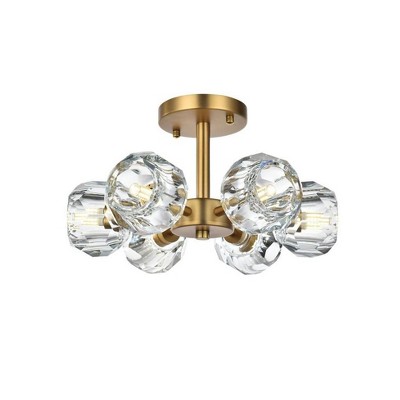 Elegant Lighting Eren 6 - Light Flush Mount in  Satin Gold