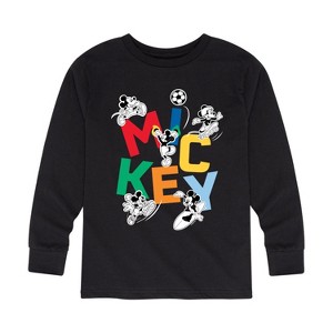 Boys' - Disney - Mickey Playing Sports Long Sleeve Graphic T-Shirt - 1 of 4