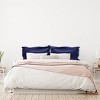 PiccoCasa Satin Silky Oxford Machine Washable Envelope Closure Euro Sham Pillowcases 2 Pcs - 2 of 4