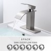 WOWOW 1.2 in. ABS Sink Basin Trim Overflow Cover Insert in Hole Round Caps in Brushed Nickel - 2 of 4