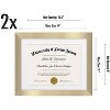 Americanflat 11x14 Gold Diploma Frame - Displays 8.5x11 Diplomas with Mat or 11x14 Inch Without Mat - Shatter-Resistant Glass. (2 Pack) - 2 of 4