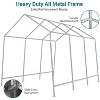 Coucheta Heavy Duty Enclosed Carport, Triple Layer Waterproof PE Cover & Powder Coated Steel Frame, All Weather Outdoor Garage Shelter for Outdoor - 3 of 4