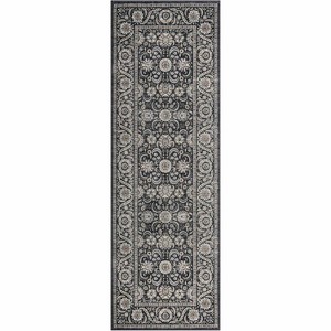 Acekool Vintage Floral Area Rug, Washable Low Pile Non Slip Soft Carpet for Living Room Bedroom Dining, Easy Care - 1 of 4