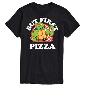 Men's - Teenage Mutant Ninja Turtles - But First Pizza Short Sleeve Graphic T-Shirt - 1 of 4