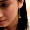 Pure Collection by Ross-Simons 14kt Yellow Gold Heart Threader Earrings - 2 of 4