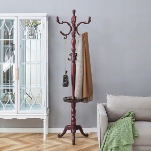 JUJABU Modern  Solid Wood Hanger with Stainless Steel Frame and Multi-Function Hooks - 1 of 4