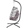 Nestfair 78" Wicker Aluminum Patio Swing Chair Gray - 2 of 4