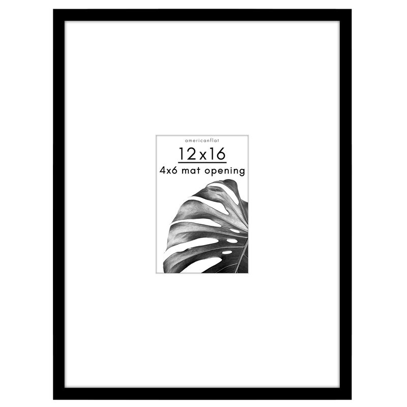 Americanflat Thin Border With Oversized Mat Picture Frame - Plexiglass Front Cover, 1 of 7