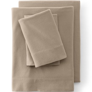 Lands' End Comfy Super Soft Cotton Flannel Bed Sheet Set - 5oz - 1 of 2