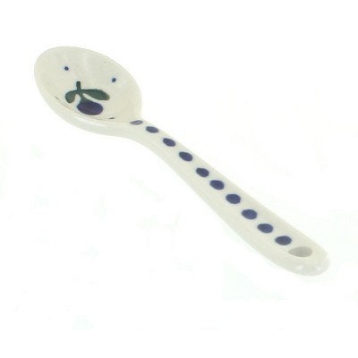 Blue Rose Polish Pottery Blueberry Sugar Spoon