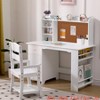 Study Desk and Chair Set w/ Bookshelf, Bulletin Board, and Cabinets - Ideal for Boys and Girls Ages 3-8 - 2 of 4