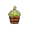Old World Christmas Blown Glass Ornament for Christmas Tree, Whiskey Barrel with Flowers - 3 of 4
