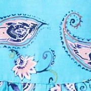caribbean blue paisley