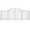 vidaXL Gabion Basket Set of 2 Silver Galvanized Iron Large Durable - 78.7" x 19.7" x 23.6"/31.5" 2 - 4 of 4