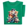 Collections Etc Adorable Kitten Christmas Tree Short Sleeve Graphic Tee - 4 of 4
