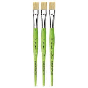 da Vinci FIT Synthetics Student Brush, Synthetic, Acrylic & Oil, Flat, Series 379, Size 16, Pack of 3 - 1 of 3