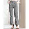 INSPIRE CHIC Women's Plaid Elastic Waist Casual Work Office Long Pants - 3 of 4