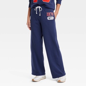 Women's 78 Graphic Pants - Blue - 1 of 3