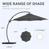 HYLEORY Outdoor Curvy Cantilever Umbrella with Sand Bag Base, Size: 132"/144" - 4 of 4