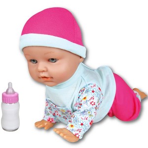 Lissi: 12" Crawling Baby Doll - Pink & Blue - Interactive Doll, Kids 2+ - 1 of 4
