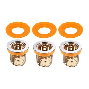Unique Bargains ABS Silicone Bathroom Shower Durable Floor Drain Anti-Odor Core - 1 of 4