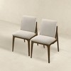 Vynxaria Cream Dining Chairs - Modern Upholstered Seating Set - 2 of 4