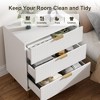 3 Drawer Dresser for Bedroom, Large Nightstand Chest of Drawers, Modern Wood Storage Dresser Organizer - 3 of 4