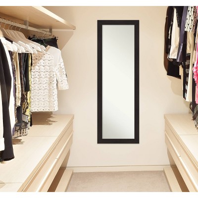 Espresso Wood Full Length Rectangular Bathroom Mirror