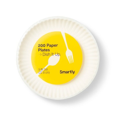   Basics Everyday Paper Plates, 8 5/8 Inch, Disposable,  100 Count : Health & Household