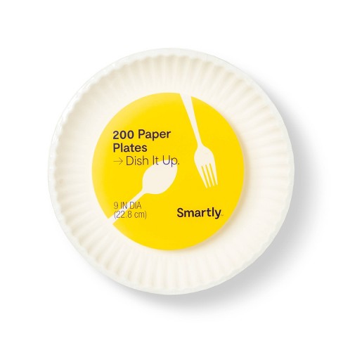 6 White Uncoated Paper Plate - 100/Pack