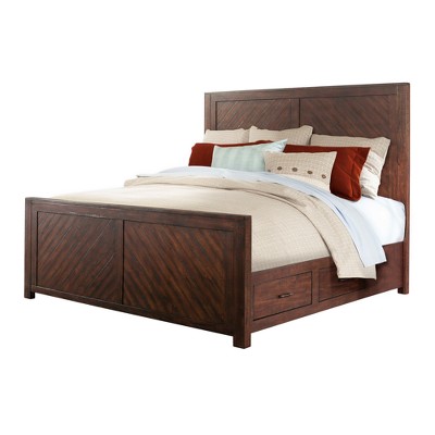 Dex Platform Storage Bed Walnut Brown - Picket House Furnishings