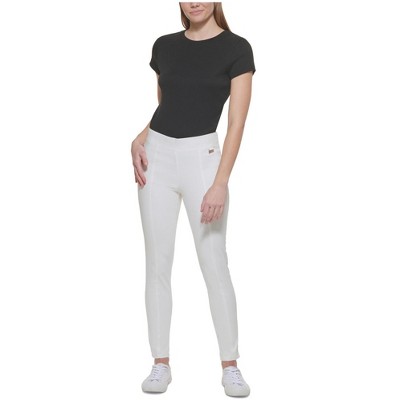 Calvin Klein Womens Pull On Stretch Casual Trouser Pants