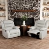 Vipbear Manual Recliner Chair,Overstuffed Recliner Single Sofa Chair with Comfortable Arm and Backrest,Comfty Home Theater Seating for Living Room - 4 of 4